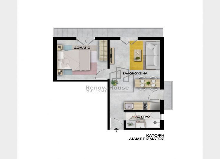 ΚΕΝΤΡΟ ΑΓΙΟΥ ΔΗΜΗΤΡΙΟΥ Πλήρως ανακαινισμένο διαμέρισμα 40 τ.μ.