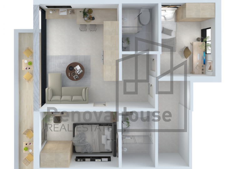 Ανακαινισμένη γκαρσονιέρα 45 τ.μ.