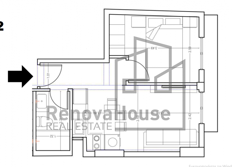 Πλήρως ανακαινισμένο διαμέρισμα 36 τ.μ
