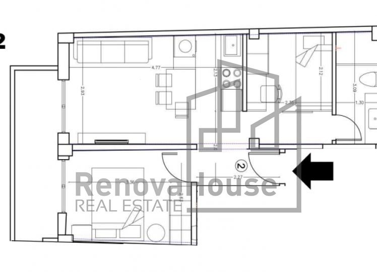 ΑΝΑΚΑΙΝΙΣΜΕΝΟ ΔΙΑΜΕΡΙΣΜΑ ΣΤΗΝ ΚΑΤΩ ΤΟΥΜΠΑ